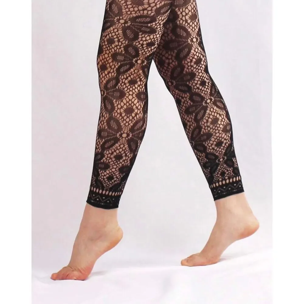 Patterned Footless Tights